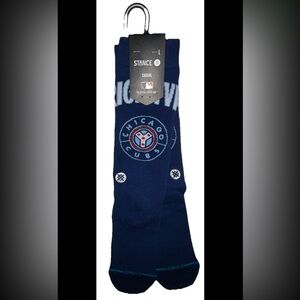 Stance MLB Cubs Connect Crew Socks 1 Pair Men9-13 Navy Blue Chicago Baseball NEW